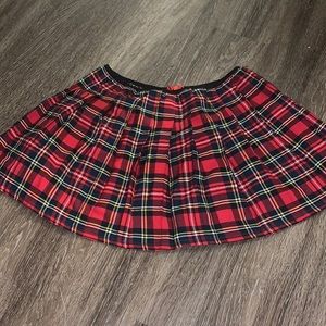 3/$10 Medium Red Plaid School Girl Skirt